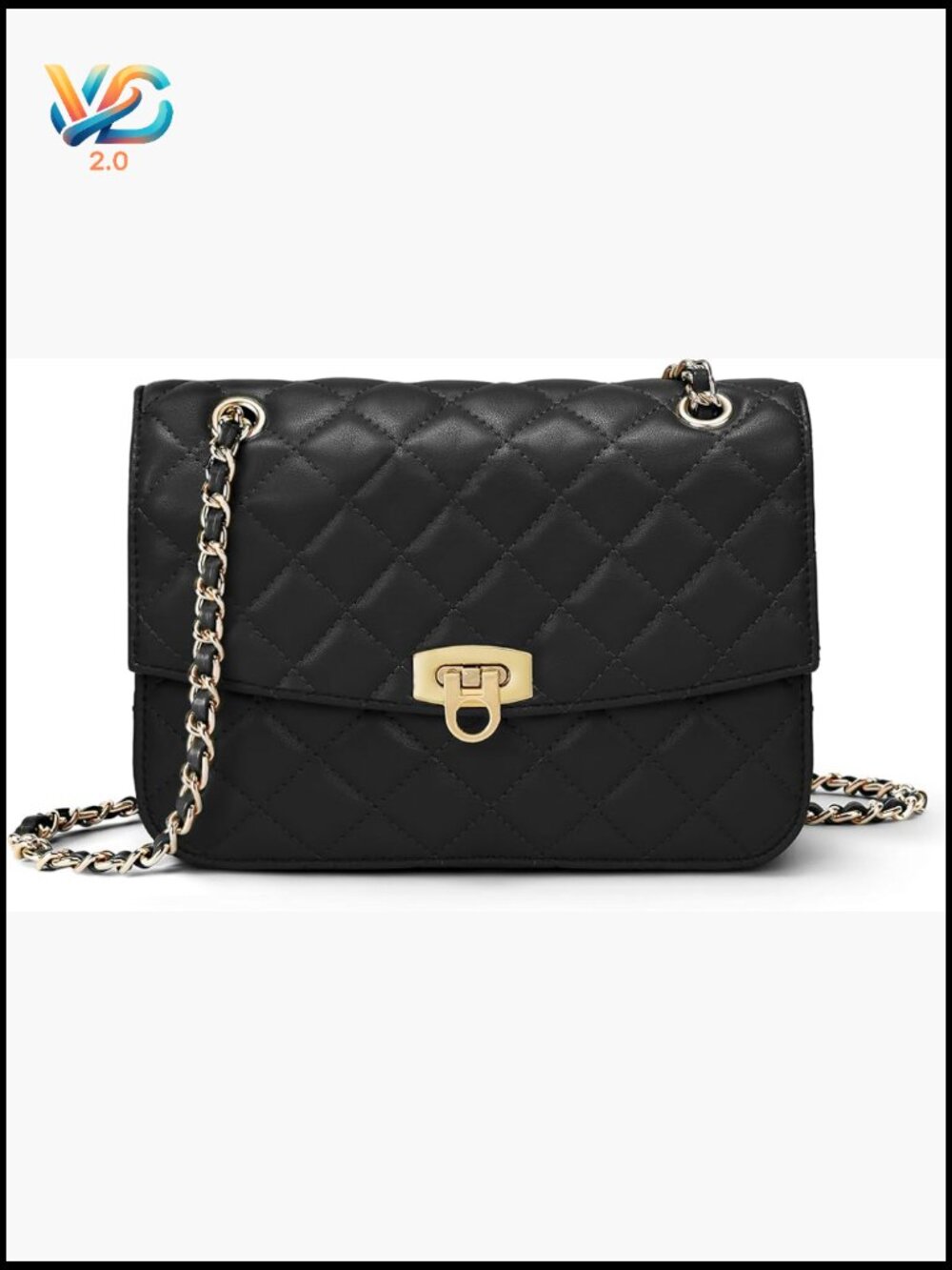 Quilted Crossbody Purse Shoulder Bag With Chain Strap